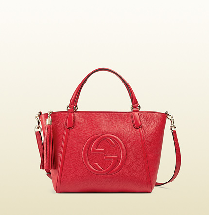 Real Gucci Soho Top Handle Bag 369176 Red